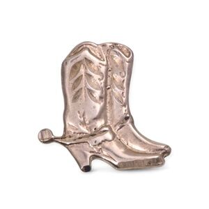 Artisan Sterling Silver Charm Western Cowboy Boot Floating Necklace Pendant